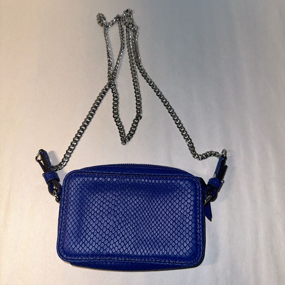 NWOT | Banana Republic | Blue Snakeskin Mini Crossbody